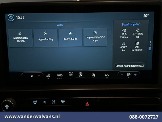 Ford TRANSIT CUSTOM 2.0 TDCI 136pk L2H1 Euro6 Airco | Camera | LED | Apple Carplay | Cruisecontrol Android Auto, Verwarmde voorruit, Parkeersensoren, Bijrijdersbank, 2740kg trekvermogen