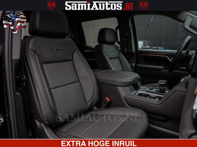 GMC SIERRA DENALI 6.2 V8 426PK | HUD | ALLE OPTIES | HEAD-UP | LANE ASSIST | 360 CAMERA | VIRTUAL COCKPIT | BLACK LEDER | DUBBELE CABINE | 5 PERSOONS | PICK UP | Voorraad Nr 2561 - 4234
