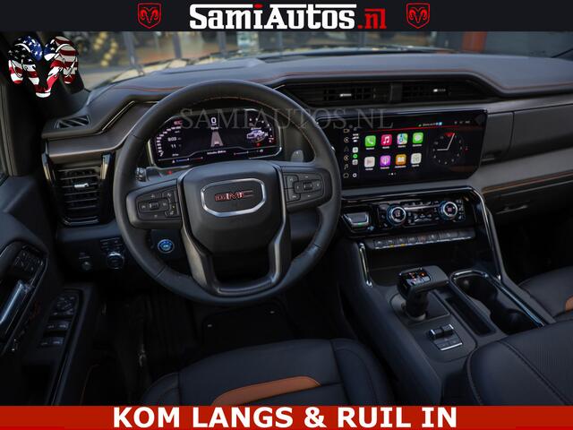GMC SIERRA AT4 6.2 V8 4X4 | VIRTUAL COCKPIT | LPG | HUD | BOM VOL | DC | RAM DEALER NEDERLAND | Dubbele Cabine met Royale 5 Zitplaatsen | BPM vrij | Nu Leverbaar uit Voorraad | Voorraad Nr 261530 | | De specialist in Amerikaanse pick-ups in Nederland en Europa.
