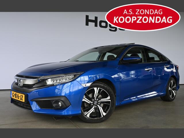 Honda CIVIC 1.5 i-VTEC Executive Automaat Cruise control Clima Navigatie Schuifdak Stoelverwarming Leder Inruil Mogelijk!