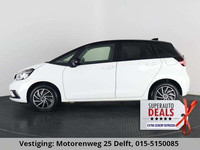 Honda JAZZ 1.5 HEV ELEGANCE BI-TONE 1e EIG . GARANTIE 2033* STOELVERWARMING . CRUISE CONTROL . BLUETOOTH . ELEKTRISCHE RAMEN V+A