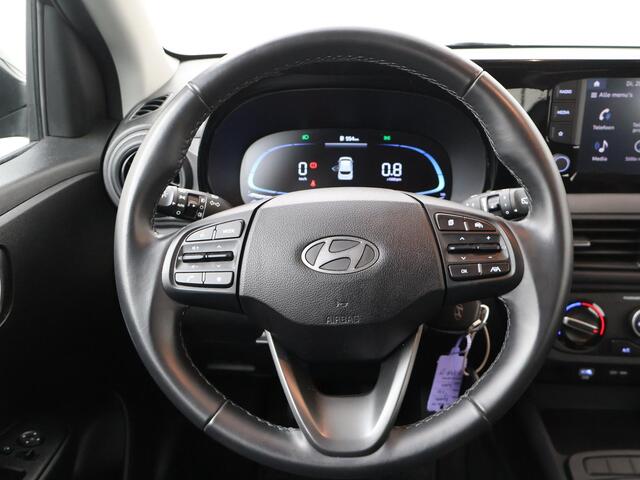 Hyundai I 10 1.0 Comfort | Apple Carplay - Android Auto | Dab+ | Digitale cockpit | Start/Stop systeem | Airco | Bluetooth | Multifunctioneel stuurwiel | Laneassist | Verkeersbordherkenning | Cruise control | spraakbediening | Automatische verlichting | 5-deurs | Spie