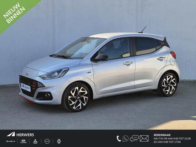 Hyundai I 10 1.0 T-GDI N Line 5-zits Handgeschakeld / Stuur-, en Stoelverwarming / Climate control / Achteruitrijcamera / Lichtmetalen wielen 16" / Navigatie via Apple Carplay of Android Auto /