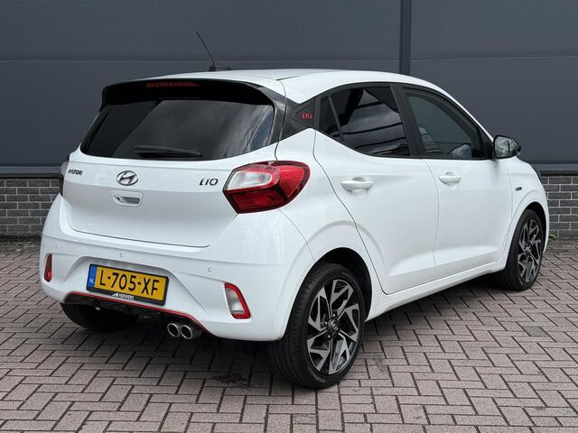 Hyundai I 10 1.0 T-GDI N Line 5-zits 100PK / Eerste Eigenaar / Dealer Onderhouden / Navigatie / Stuur+Stoel Verwarming / 16'LM Velgen / Achteruitrij Camera / Cruise / nederlandse auto