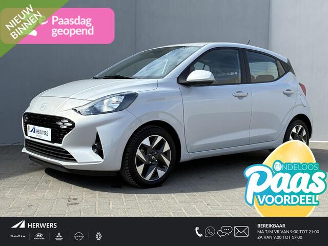 Hyundai I 10 1.0 Comfort Smart 5-zits Automaat / Fabrieksgarantie t/m 06-2029 / Dealer onderhouden / Stuur- en stoelverwarming / Navigatie / Apple Carplay Android / Camera / 15" LM wielen & All Season banden /