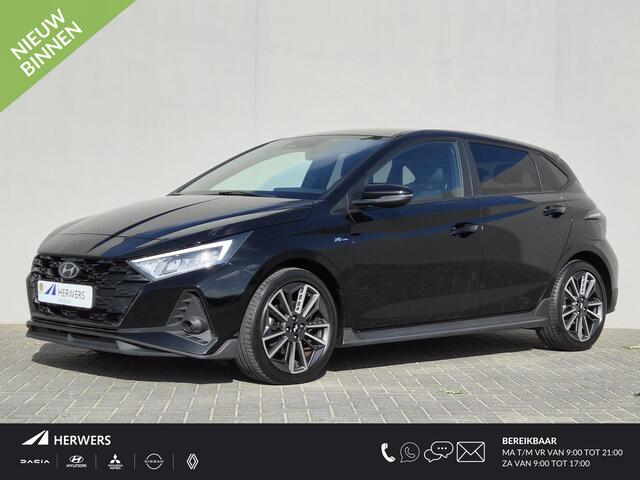 Hyundai I 20 1.0 T-GDI N-line / Navigatie via Apple Carplay of Android Auto / Stuur- & Stoel verwarming / Achteruitrijcamera / Cruise control / Parkeersensoren achter / Climate control / Trekgewicht 1110 kg /