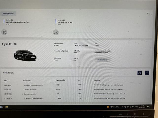 Hyundai I 30 1.0 T-GDi MHEV Comfort Smart / Fabrieksgarantie tot 07-2029 / Dealer onderhouden / All season banden / Stuur- & Stoelverwarming / Adaptief cruise control / Achteruitrijcamera / Keyless Entry/Start / Climate control / Apple Carplay Android Auto /