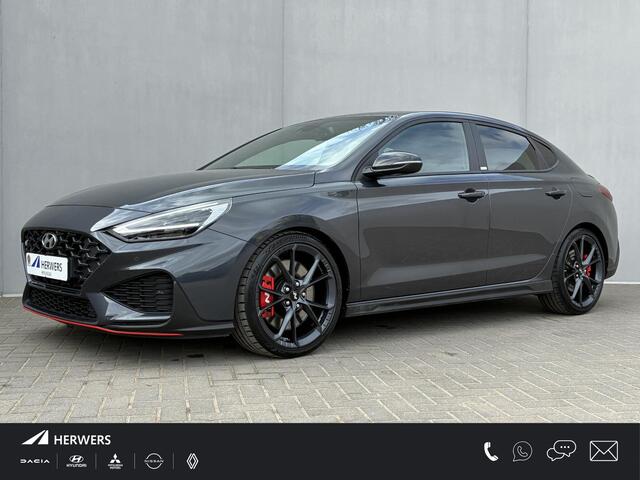 Hyundai I 30 Fastback 2.0 N 280pk DCT 8 / Fabrieksgarantie t/m 12-2026 / Dealer onderhouden / Trekgewicht 1600 kg / Stuur- & Stoel verwarming / Cruise control / Achteruitrijcamera / Keyless Entry/Start / Apple Carplay Android Auto /