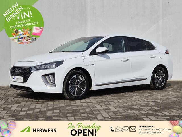 Hyundai IONIQ 1.6 GDi PHEV Plug-in Premium Automaat / Accu SoH 100% / Stuur-, en Stoelverwarming / Stoelventilatie voor / Apple Carplay Android Auto / Adaptief cruise control / Achterbank verwarming / Dealer onderhouden /