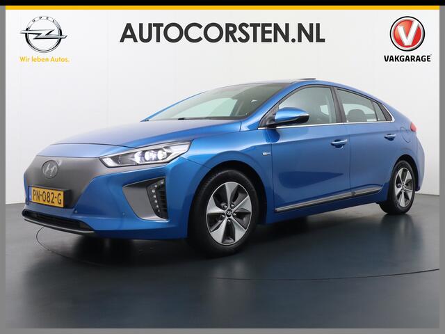 Hyundai IONIQ Premium EV Leer+elektr.Verst.+Verwarmd Schuif/Kan-dak Adapive-Cruise Apple Carplay Android Auto Navi Ecc Camera Pdc Bank+stoel+Stuur-|Verwarming Memory Keyless DAB Stoel Elek.Verstelbaar Led Bluetooth Regensensor Rijstrooksensor Origineel Nederlandse Auto