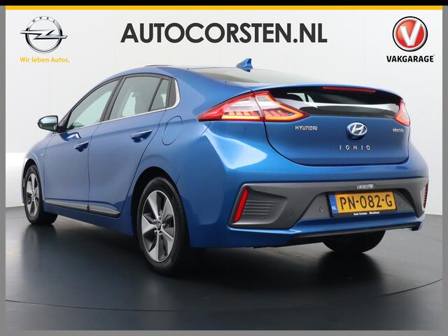 Hyundai IONIQ Premium EV Leer+elektr.Verst.+Verwarmd Schuif/Kan-dak Adapive-Cruise Apple Carplay Android Auto Navi Ecc Camera Pdc Bank+stoel+Stuur-|Verwarming Memory Keyless DAB Stoel Elek.Verstelbaar Led Bluetooth Regensensor Rijstrooksensor Origineel Nederlandse Auto