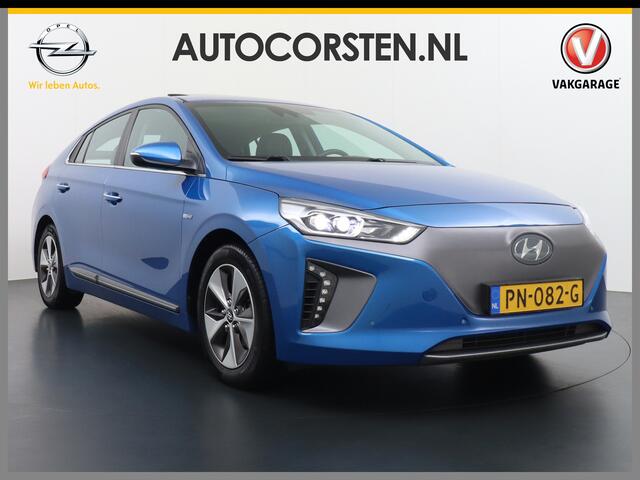 Hyundai IONIQ Premium EV Leer+elektr.Verst.+Verwarmd Schuif/Kan-dak Adapive-Cruise Apple Carplay Android Auto Navi Ecc Camera Pdc Bank+stoel+Stuur-|Verwarming Memory Keyless DAB Stoel Elek.Verstelbaar Led Bluetooth Regensensor Rijstrooksensor Origineel Nederlandse Auto