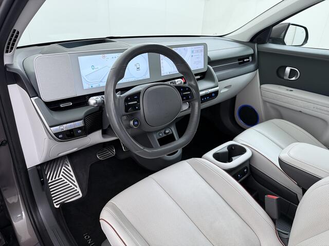 Hyundai IONIQ 5 58 kWh SOH 100% Leer 19"lm Camera Connect+ Warmtepomp Elektr.Stoelen+Stuur-Verwarmd Adaptive-Cruise- Head-up display Bose-HiFi Navi Apple/Android Carplay PDC-v/a Snelweg-assist Spoorassist Accu verwarm-syst. Elektr.-A-klep LED-v/a Blindspot Dodehoekass 