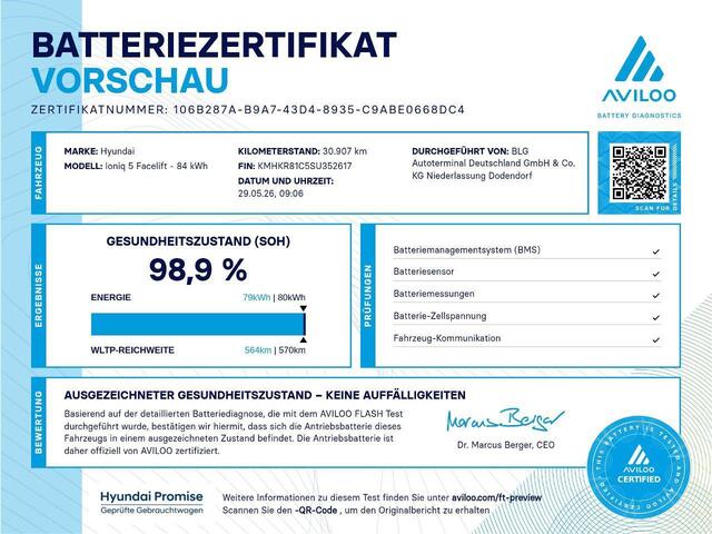 Hyundai IONIQ 5 N Line Limited AWD 84 kWh / SOH 98% / Dealer onderhouden / Fabrieksgarantie tot 03-2030 / CCS snelladen / All season banden / Warmtepomp / Rondomzicht camera / Trekgewicht 1600 kg / Head Up Display / Bose Audio Systeem / Stuur- Stoel & Achterbank verwa