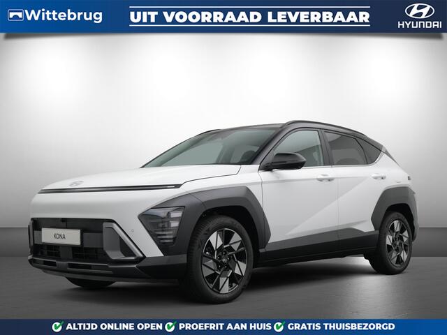 Hyundai Kona 1.6 GDI HEV Premium Met Lederen Bekleding, Stoelverwarming, Camera en Navigatie Uit voorraad leverbaar!