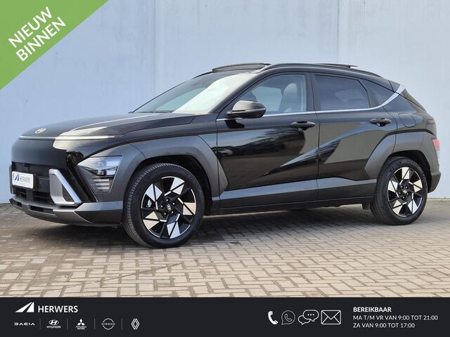 Hyundai Kona 1.6 GDI HEV Premium Sky Automaat / Trekgewicht 1300 kg / Schuif-kanteldak / Adaptief cruise control / Rondomzicht camera / Stuur-, stoel- en achterbankverwarming /