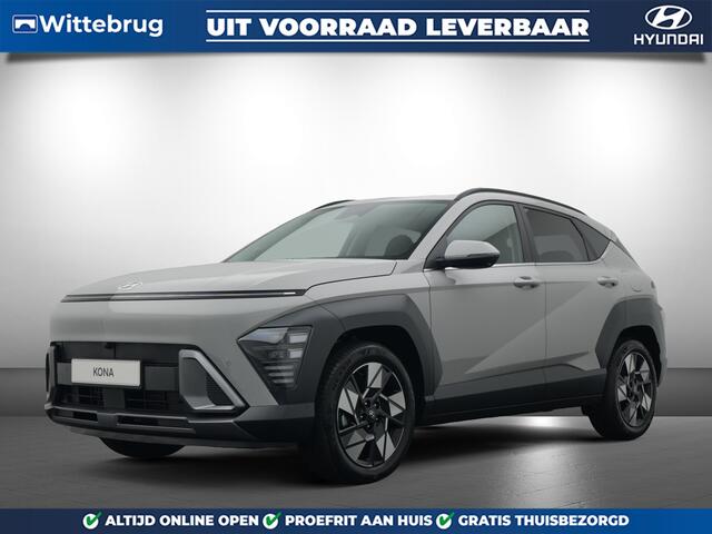 Hyundai Kona 1.6 GDI HEV Premium Met Lederen Bekleding, Stoelverwarming en Navigatie Uit voorraad leverbaar!
