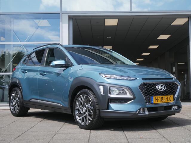 Hyundai Kona 1.6 GDI HEV Premium | Cruise | Camera | Clima | Carplay | Stoelverwarming-ventilatie | Navi | Trekhaak |