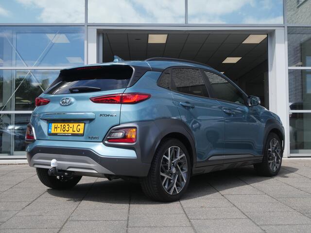 Hyundai Kona 1.6 GDI HEV Premium | Cruise | Camera | Clima | Carplay | Stoelverwarming-ventilatie | Navi | Trekhaak |