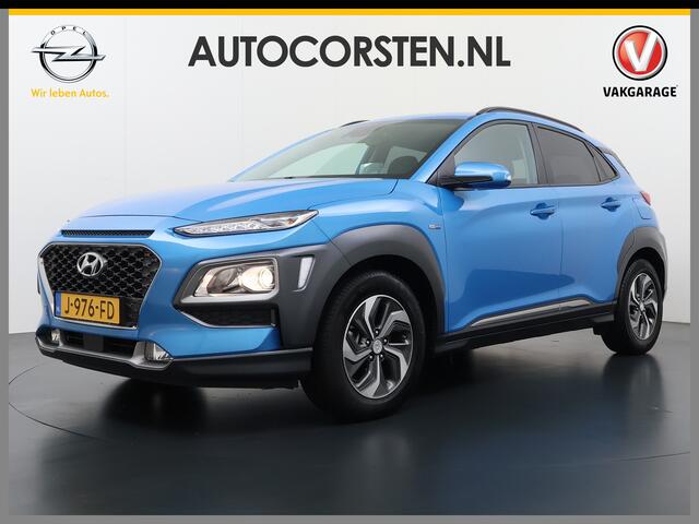 Hyundai Kona 1.6 HEV AUT-6 141pk Adaptive-Cr Trekhaak HUD Camera Android Apple Carplay Navi Bordherkenning PDC Fashion Keyless Head-Up-Display Auto-Pilot (Lane-Assist+ACC) ESP Mild Hybride Priv.Glass Botsing waarsch syst Dodehoek-assistent