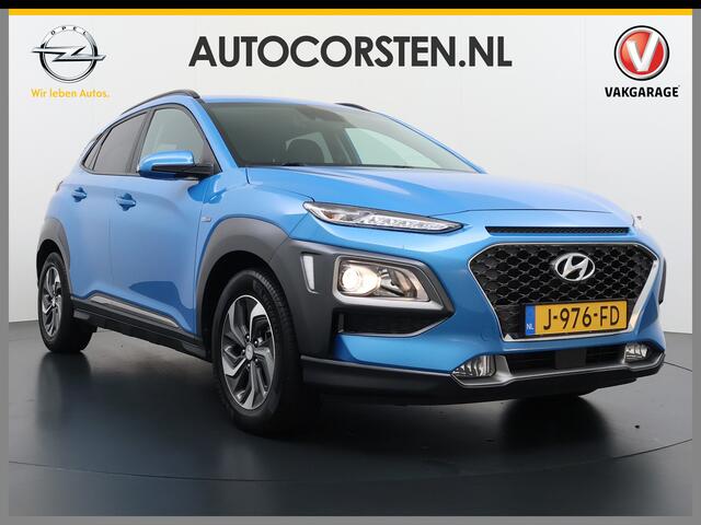 Hyundai Kona 1.6 HEV AUT-6 141pk Adaptive-Cr Trekhaak HUD Camera Android Apple Carplay Navi Bordherkenning PDC Fashion Keyless Head-Up-Display Auto-Pilot (Lane-Assist+ACC) ESP Mild Hybride Priv.Glass Botsing waarsch syst Dodehoek-assistent