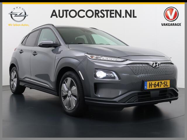 Hyundai Kona EV Premium 64kWh Leer SOH 100% Warmtepomp Krell®-Premium Audio Stoelverwarming+Koeling Camera Apple Carplay Android Auto Head-Up Display Stuurverwarming Elek.Stoelen Blind Spot Lane Assist VESS 1e Eigenaar Origineel Nederlandse Auto 45.000,-nieuw