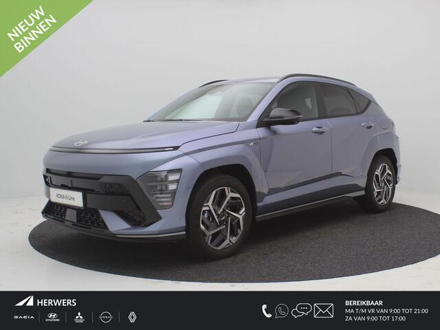 Hyundai Kona 1.6 GDI HEV N Line ¤2500,- Voordeel / Rijklaarprijs / Modeljaar 2026 / Navigatie / Apple & Android auto / Stuurverwarming / Stoelverwarming Voor + Achter /