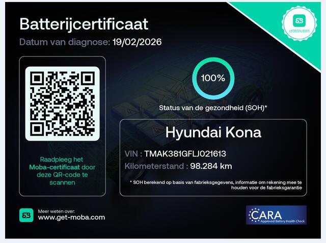 Hyundai Kona EV Fashion 64 kWh / SOH 100% / NL Auto / Winter-Zomerset / Head up Display / Dodehoek detectie /