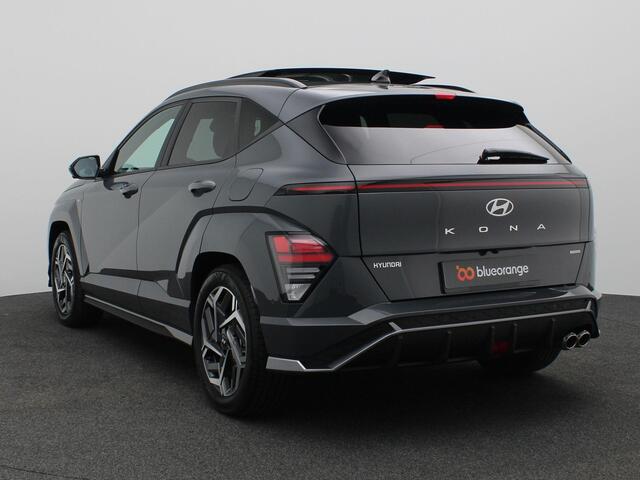 Hyundai Kona 1.6 GDI HEV N Line Sky 141PK Aut. Trekhaak, Schuifdak, Memorystoel, Keyless, Elektr. Achterklep, Navi, 360gr. Camera, 18" LM Velgen, Stoel verwarming & ventilatie, Stuurverwarming