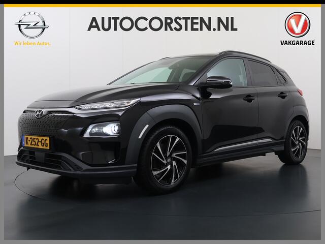 Hyundai Kona EV 64kWh 204pk SOH 100% Premium Schuif-/Kanteldak Leer Warmtepomp Head-Up Display Apple Carplay Android Navi Camera Elektr.Stoelen+Leer+Verwarmd+Gekoeld Adaptive Cruise/Stop&Go Zelfsturend Multimedia Forward-Collision-Avoidance-Assist (FCA)Led Keyless DAB
