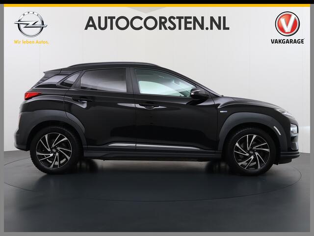 Hyundai Kona EV 64kWh 204pk SOH 100% Premium Schuif-/Kanteldak Leer Warmtepomp Head-Up Display Apple Carplay Android Navi Camera Elektr.Stoelen+Leer+Verwarmd+Gekoeld Adaptive Cruise/Stop&Go Zelfsturend Multimedia Forward-Collision-Avoidance-Assist (FCA)Led Keyless DAB