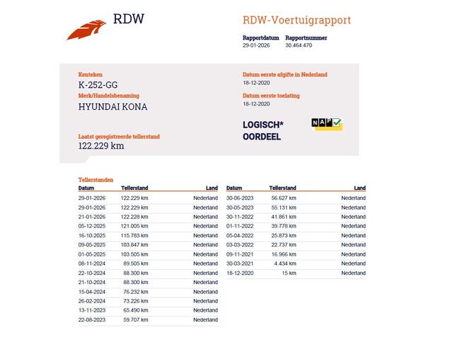 Hyundai Kona EV 64kWh 204pk SOH 100% Premium Schuif-/Kanteldak Leer Warmtepomp Head-Up Display Apple Carplay Android Navi Camera Elektr.Stoelen+Leer+Verwarmd+Gekoeld Adaptive Cruise/Stop&Go Zelfsturend Multimedia Forward-Collision-Avoidance-Assist (FCA)Led Keyless DAB