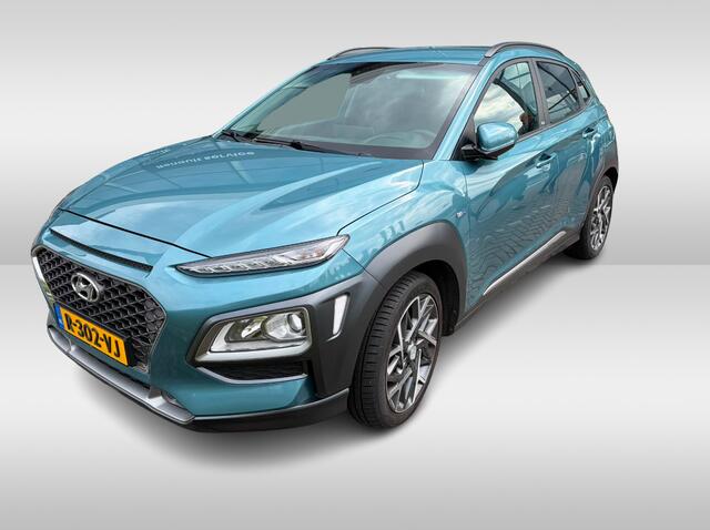 Hyundai Kona 1.6 GDI HEV Fashion Sky / Trekhaak / Camera / Head-up / KRELL Audio / Half Leder / 18'' / CarPay / Dodehoek / DAB / Cruise Control