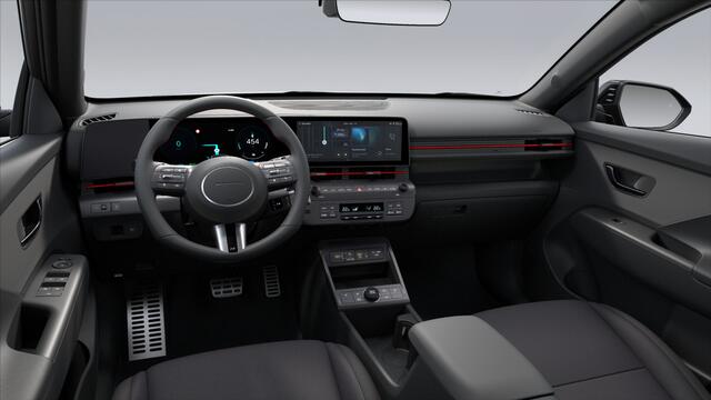 Hyundai Kona N Line Business 64.8 kWh Long Range / ¤ 1.500 Voordeel op de nieuwprijs / Prijs is rijklaar / Direct uit voorraad leverbaar / Navigatie / Adaptive Cruise Control / Climate Control / N-Line interieur & Exterieur accenten / 18" LMV /