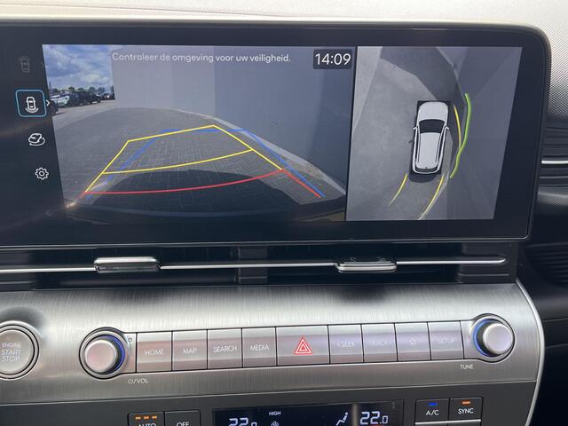 Hyundai Kona 1.6 GDI HEV Premium Sky / Fabrieksgarantie tot 10-2028 / Schuifdak / Leder / Camera 360° / Elektr. stoelen en klep / Stoelventilatie / Stuur-, stoel- en achterbankverwarming / Navi / Apple Carplay Android / 18" LM wielen /