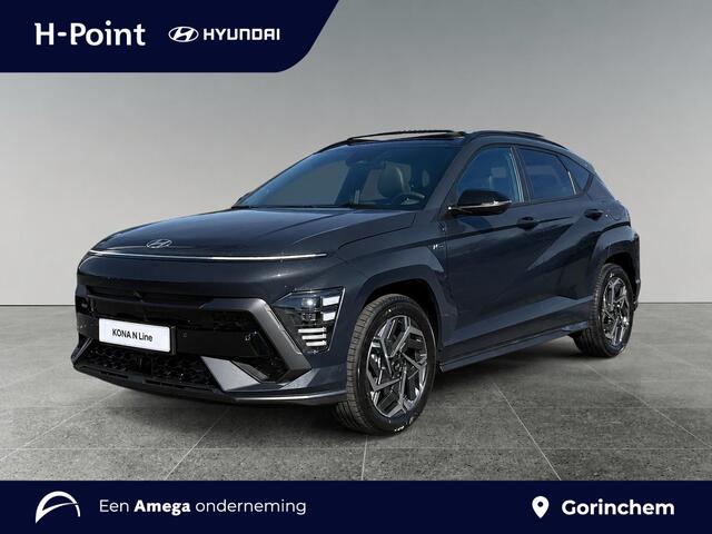 Hyundai Kona N Line Sky 1.6 GDI HEV 137pk | SCHUIF/KANTELDAK | STOEL + STUURVERW. | ADAPTIVE CRUISE | 360° CAMERA | ELEK. ACHTERKLEP |