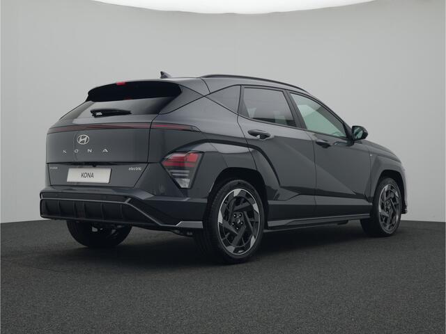 Hyundai Kona Electric N Line 64.8 kWh Volledig Elektrisch met Navigatie, Lederen bekleding en Stoelverwarming Uit voorraad leverbaar!