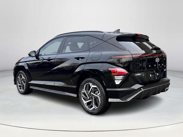 Hyundai Kona 1.6 GDI HEV N Line | Uit voorraad leverbaar! | 360 graden camera | Keyless entry en start | Stoel en stuurverwarming | Stoelventilatie | achterbank verwarmd | Adaptieve Cruise control | Parkeersensoren voor en achter |