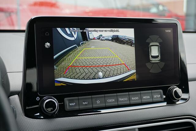 Hyundai Kona 1.6 GDI HEV Premium * DEALDER ONDERHOUDEN * + KEYLESS / LEDER / STOELVENTILATIE / CAMERA / HUD