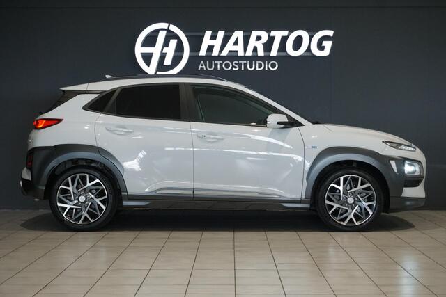 Hyundai Kona 1.6 GDI HEV Premium * DEALDER ONDERHOUDEN * + KEYLESS / LEDER / STOELVENTILATIE / CAMERA / HUD