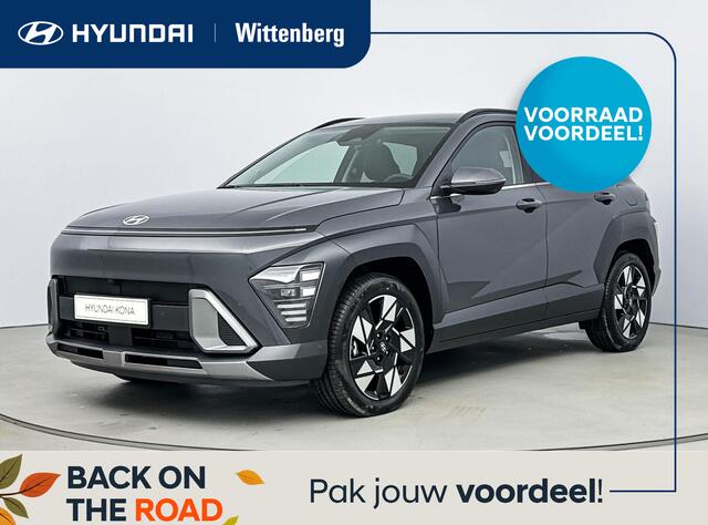 Hyundai Kona 1.6 GDI HEV Premium | LEDEREN STOELEN | STOEL VERWARMING EN KOELING | SNEL LEVERBAAR