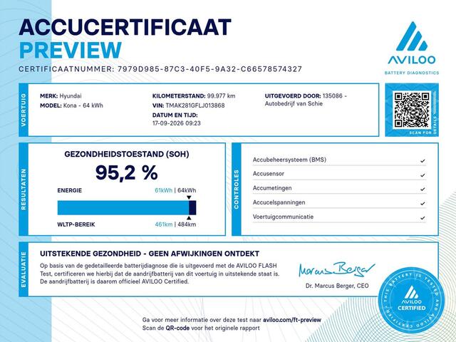 Hyundai Kona EV Comfort 64 kWh 3-Fase 1e-Eig. & Dealer-Onderh. BOVAG-Garantie. NL-Auto.