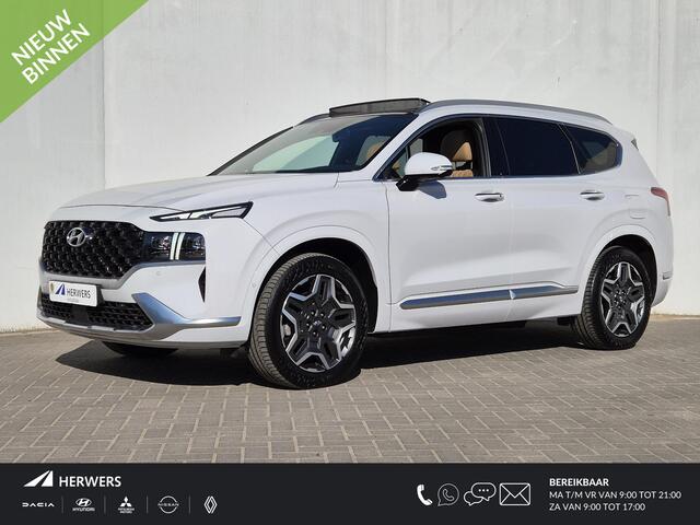 Hyundai SANTA FE 1.6 T-GDI PHEV Plug-in Premium Plus Sky Automaat / Afneembare Trekhaak / HUD / Trekgewicht 1350 kg / Elektrische bedienbare achterklep / Glazen schuif- en kanteldak / Stuur- en Stoelverwarming / Stoelventilatie voor /