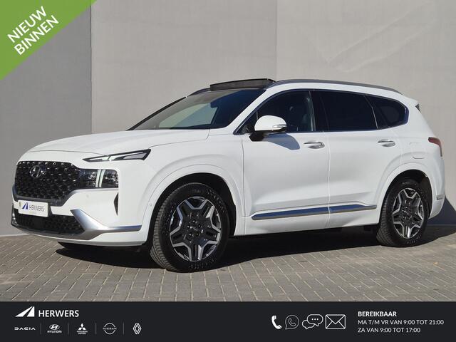 Hyundai SANTA FE 1.6 T-GDI PHEV Plug-in Premium Plus Sky Automaat / HUD / Trekhaak afneembaar / Glazen schuif- en kanteldak / Trekgewicht 1350 kg / Rondomzicht camera / Stuur-, Stoel en Achterbankverwarming / Elektrische achterklep /
