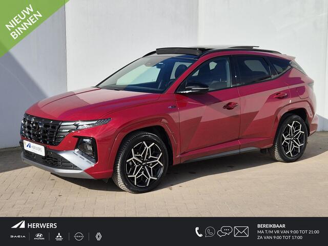 Hyundai TUCSON 1.6 T-GDI HEV N Line Sky Automaat / Apple Carplay Android Auto / Rondomzicht camera / Glazen schuif- en kanteldak / Adaptief cruise control / Stuur-, en stoelverwarming / stoelverkoeling /