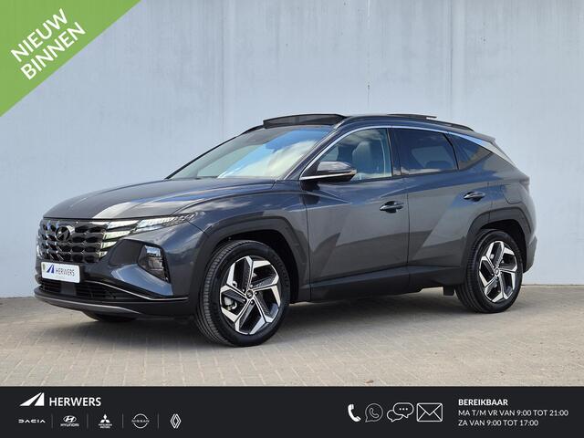 Hyundai TUCSON 1.6 T-GDI 230PK HEV Premium Sky Automaat / 1650kg Trekgewicht / Apple Carplay Android Auto / Adaptief cruise control / Glazen schuif- en kanteldak / Stuur-, en Stoelverwarming / Stoelventilatie /