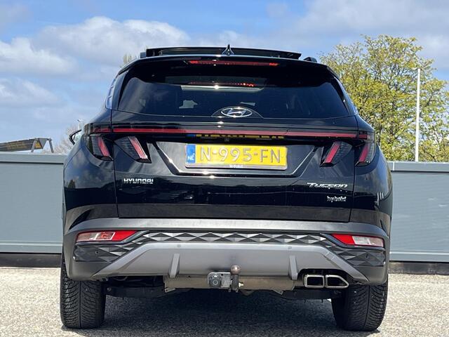 Hyundai TUCSON 1.6 T-GDI HEV 230PK Premium Sky | Panorama schuifdak | Trekhaak |Lederen bekleding | Lichtmetalen velgen 19'' | 360o graden camera | Orig.Ned |