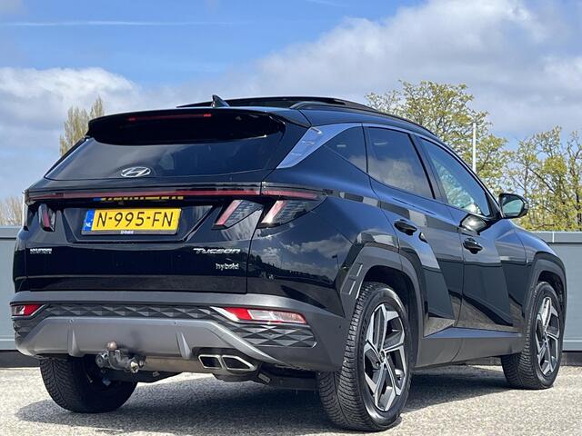 Hyundai TUCSON 1.6 T-GDI HEV 230PK Premium Sky | Panorama schuifdak | Trekhaak |Lederen bekleding | Lichtmetalen velgen 19'' | 360o graden camera | Orig.Ned |