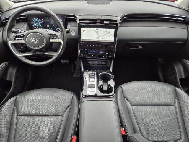Hyundai TUCSON 1.6 T-GDI HEV 230pk Premium Sky Automaat / Afneembare trekhaak / 1650kg Trekgewicht / Glazen schuif- en kanteldak / Stuur- en Stoelverwarming / Apple Carplay Android Auto / Stoelventilatie voor / Rondomzicht camera /