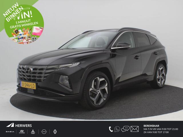 Hyundai TUCSON 1.6 T-GDI HEV Premium Sky AUTOMAAT / GROOT Glazenschuif-kanteldak / 19" LMV / Adaptieve Cruise Control / Historie aanwezig / 1650KG Trekgewicht / Navigatie / Full Option /